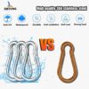 SMTUNG 6 Pack Spring Snap Hook 304 Stainless Steel Carabiner Multifunctional Carabiner Camping Fishing Hiking Traveling - Image 3