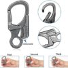 Carabiner Clip, Double Anti-Misopening Locking Design, 2.95'' in Alloy Carabiner Keychain for Outdoor Camping, Key Ring Clip - Image 2