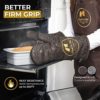 Premium Oven Mitts - 500°F Heat Resistant - Non Slip Textured Silicone Grip - Washable Gloves for Cooking Baking - Flexible Soft Terry Cloth Cotton Lining - Set of 2 by Cook'n'Chic - Image 2