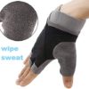 Luwint Women Fingerless Yoga Gloves Non Slip Padded - Barre Pilates Fitness Workout Training Wrist Exercise Accessories (Black, Medium) - Image 4