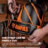 AMPAS Flooring and Roofing Work Knee Pads, Neoprene Kneepads with Single Velcro Strap & Non-Marking Leather Cover, Comfortable Kneeling Cushion for Gardening, House Cleaning, Construction Work - Image 4
