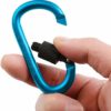10 Pack Aluminum D-Ring Carabiners, YuCool D Shape Keychain Clips Hook Spring-Loaded for Camping Hiking Fishing, with 10 Stainless Steel Wire Keychains, 10 Key Rings - Multi-Color - Image 4