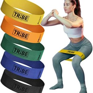 Tribe Lifting Fabric Resistance Bands for Working Out - Booty Bands for Women and Men - Exercise Bands Resistance Bands Set - Workout Bands Resistance Bands for Legs - Fitness Bands for Legs and Butt