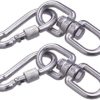 WENORA 5Pcs M6 304 Stainless Steel Swivel Ring Double Ended Swivel Eye Hook, 5Pcs M6 Spring Hook, for Marine Mooring Swivel Tree Swing, Hanging Hammock, Hanging Rotating Device - Image 6