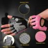 Aucuu Workout Gloves, Breathable Exercise Gloves with Microfiber Fabric, No-Slip Fitness Silicone Padded Palm Protection for Men&Women, Sports, Weightlifting, Cycling - Image 4