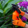 ACKTRA Coated Nylon Safety WORK GLOVES 12 Pairs, Knit Wrist Cuff, Multipurpose, for Men & Women, WG008 Red Polyester, Black Latex, Medium - Image 5