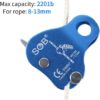 UTSGFR Climbing Ascender Fall Protection Belay Device Aluminum Magnesium Alloy for 10-12mm Climbing Rope for Rock Climbing Mountaineering Tree Caving Rescue - Image 3