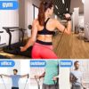 Resistance Bands Set with Large Handles, Natural Exercise Rubber Bands Stackable up to 150 lbs, Comes as a Set of 5, Fitness Workout Bands with Ankle Straps, Door Anchor Attachment, Carry Bag - Image 3