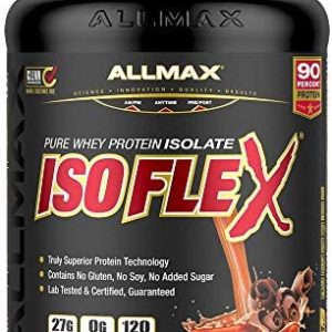 ALLMAX Nutrition - ISOFLEX Whey Protein Powder, Whey Protein Isolate, 27g Protein, Chocolate, 2 Pound