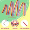 HiUnicorn Rainbow Party Favors - Dance Ribbons for Kids Circus Carnival Rhythmic Gymnastics Birthday Party Decoration Supplies, Ribbon Baton Twirling Sticks Silks Streamers Wands for Girls - Image 6