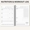 Food and Exercise Journal - fitness and nutrition planner for health and weight loss - gym workout log book and diet journal - wellness tracker with daily inspirational quotes - sturdy binding - Image 3
