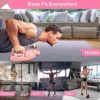 LALAHIGH Push Up Board, Portable Home Workout Equipment for Women & Men, 30 in 1 Home Gym System with Pilates Bar, Resistance Band, Booty Bands, Pushup Stands for Body Shaping - Pink Series - Image 6