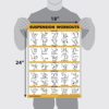 QuickFit 10 Pack - Exercise Workout Poster Set - Dumbbell, Suspension, Kettlebell, Resistance Bands, Stretching, Bodyweight, Barbell, Yoga Poses, Exercise Ball, Muscular System Chart - (18" x 27") - Image 3