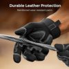 FREETOO Mechanic Work Gloves, [Full Palm Protection] [Excellent Grip] Working Gloves with Padded Leather for Men Women, Knuckle Impact Absorption Breathable Touchscreen gloves for Garden Construction - Image 2