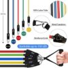 24pcs Resistance Bands Set Workout Bands with 5 Stackable Exercise Bands, 5 Resistance Loop Bands, 2 Core Sliders, Door Anchor, Ankle Straps, Jump Rope,Hand Grip Strengthener - Image 2