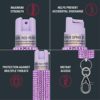 SABRE Jeweled Pepper Spray, Fashionable Monochromatic Design, Quick and Easy Access Snap Clip for Secure Attachment and Key Ring - Image 2