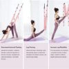 Fitness Yoga Stretching Strap, Adjustable Leg Stretcher Back Bend Assist Trainer, Improve Leg Waist Back Flexibility Home Gym Equipment for Rehab Pilates Ballet Cheerleading Splits Gymnastics - Image 7