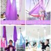 Aerial Hammock Kit, Pilates Flying Swing Aerial Silks Replacement Fabric 5 Meters Long for Home Outdoor Aerial Dance Daisy Chain,Carabiner XJJUN (Color : A, Size : 5m) - Image 6