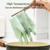 Household Cleaning Gloves,2-Pairs Long Sleeves PVC Reusable Dishwashing Gloves with Cotton Flocked Liner - Image 3