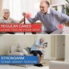 StrongArm Comfort Cane + Lightweight Adjustable Walking Cane + Stabilizes Wrist & Provides Extra Support & Stability + Canes for Men & Women + Ergonomic Hand & Forearm Grip - Image 2
