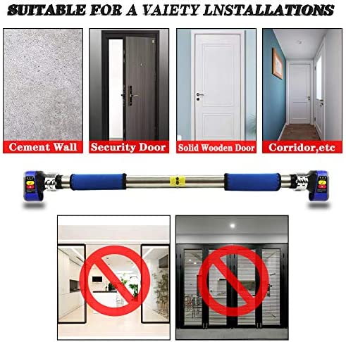 NEWAN Doorway Pull Up and Chin Up Bar Upper Body,Door Exercise Bar Without Screw Installation,Workout Bar for Home Gym Exercise Fitness - 440 LBS - Image 7