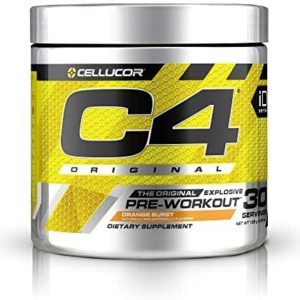 C4 Original Pre Workout Powder Orange Burst | Vitamin C for Immune Support | Sugar Free Preworkout Energy for Men & Women | 150mg Caffeine + Beta Alanine + Creatine | 30 Servings