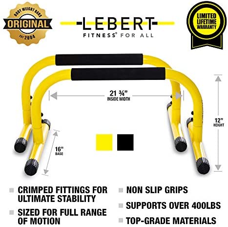 Lebert Fitness Parallette Push Up Bars Dip Station Stand - Perfect for Home and Garage Gym Exercise Equipment - Gymnastics, Calisthenics, Strength Training Parallel Bars for Men and Women - Image 2