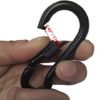 YCLOVE 4 PCS 3" Carabiner Hooks Clips Hammock Locking Carabiner Heavy Duty 500LBS Screw Spring-Loaded Gate Snap Gear Clip Utility Hooks Backpack Hanging Buckle for Camping Hiking Fishing Black - Image 6