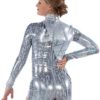 Alexandra Collection Time to Shine Metallic Foil Biketard - Image 2