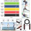 23 Pack Resistance Bands Set Workout Bands, 5 Stackable Exercise Bands 5 Loop Resistance Bands 2 Core Sliders – Door Anchor Handles Ankle Straps Carry Bag Instant Cooling Towel Wrist Wraps - Image 6