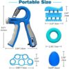 MoKo Metal Hand Grip Strengthener Kit, Heavy Duty Hand Grip Workout Set Hand Grippers (22 to 132 lb) Finger Exerciser Wrist Strengthen Trainer for Hand Exercising, Muscle Builder, Pain Relief - Image 6