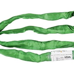 Liftex ENR2X4PD Endless Roundup Roundsling, 5300 lb. Vertical, 4200 lb. Choker, 10600 lb. Basket, 4', Green