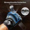 FREETOO Mechanic Work Gloves, [Full Palm Protection] [Excellent Grip] Working Gloves with Padded Leather for Men Women, Knuckle Impact Absorption Breathable Touchscreen gloves for Garden Construction - Image 3