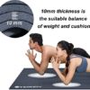YUREN Exercise Mat Large Thick Yoga Mat Extra Wide 6'x4' Workout Mat for Home Gym Floor Stretching, Yoga, Pilates, Fitness - Image 3