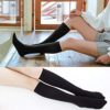 4 Pairs Women's Cotton Knee High Socks, Casual Solid Knit Knee Socks - Image 5