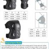 boruizhen Kids & Adult/Youth Knee and Elbow Pads with Wrist Guards 3 in 1 Protective Gear Set for Skateboarding Cycling BMX Bike Scooter Skating Rollerblading Riding - Image 6