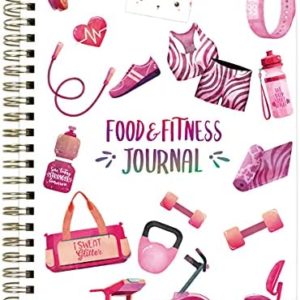Food Nutrition Fitness Journal Weight Loss Wellness Workout Calorie Counter Log Diary Notebook Planner Diet Meal Exercise Training Health Tracker 6.1" x 8.5" Christmas Gift