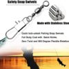50/250pcs Fishing Barrel Swivels with Safety Snaps Swivel Stainless Steel High Strength Interlock Snap Swivels Rolling Connector Black Nickel Solid Ring Freshwater Fishing Tackles Accessories - Image 6