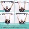 PULLUP & DIP Wall Mounted Pull Up Bar, Premium Multi Grip Chin Up Bar for Wall Mounting Incl. Pull-Up Band, Screws & eBook, Up to 200 kg (440 lbs) - Image 6