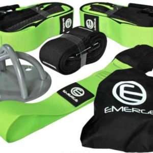 Emerge Body Weight Training Straps | Suspension Straps for Exercise | Suspension Trainer Straps Trainer System Exercises | Bodyweight Resistance Home Suspension Training Kit with Wall Anchor