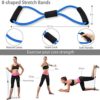 24pcs Resistance Bands Set Workout Bands with 5 Stackable Exercise Bands, 5 Resistance Loop Bands, 2 Core Sliders, Door Anchor, Ankle Straps, Jump Rope,Hand Grip Strengthener - Image 8