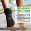 Gaiam Grippy Yoga Socks for Women & Men – Full Toe Non Slip Sticky Grip Accessories for Yoga, Barre, Pilates, Dance, Ballet - Image 3