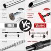 HAKENO Pull Up Bar No Screw Installation Doorway - Chin up Bar Width Adjustable with Locking Mechanism Door Frame Workout Bar - Home Fitness Gym Equipment 600LBS - Image 6