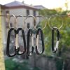 XIECHANEE 30PCS Aluminum Carabiner Clips, 2" D Shape Spring Snap Hooks Carabiner with 30PCS Keyring Keychain Hook - Image 6