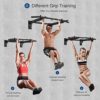 Wall Mounted Pull Up Bar, Thicken Steel Max Load 300 lbs，Punch Bag and TRX Training Hook for Home Gym Upper Body Workout Chin up Bar for Garage - Image 3