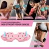 LALAHIGH Push Up Board, Portable Home Workout Equipment for Women & Men, 30 in 1 Home Gym System with Pilates Bar, Resistance Band, Booty Bands, Pushup Stands for Body Shaping - Pink Series - Image 2