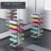 Freestanding Yoga Mat Rack, Floor Metal Organizer Shelf/Roller Foam Stand for Home Gym/Yoga Room, 5 Layer Storage Frame Hold Up 20 Mats (Color : White) - Image 2
