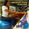 URBNFit Exercise Ball - Yoga Ball for Workout Pregnancy Stability - AntiBurst Swiss Balance Ball w/ Pump - Fitness Ball Chair for Office, Home Gym - Image 6