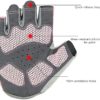 Breathable Gym Gloves, Palm Protection Enhance Grip Fitness Training Gloves Non-Slip Silicone Padded Palm Grip Protection Gloves for Men & Women with Full Palm Protection for Workout, Training - Image 6