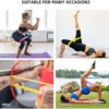 AITUSI Resistance Bands, Exercise Workout Loop Bands for Legs Arms, 5 Set of Different Resistance Levels Elastic Bands for Women and Men for Yoga, Gym, Training, with Carry Bag and Instruction Guide - Image 4